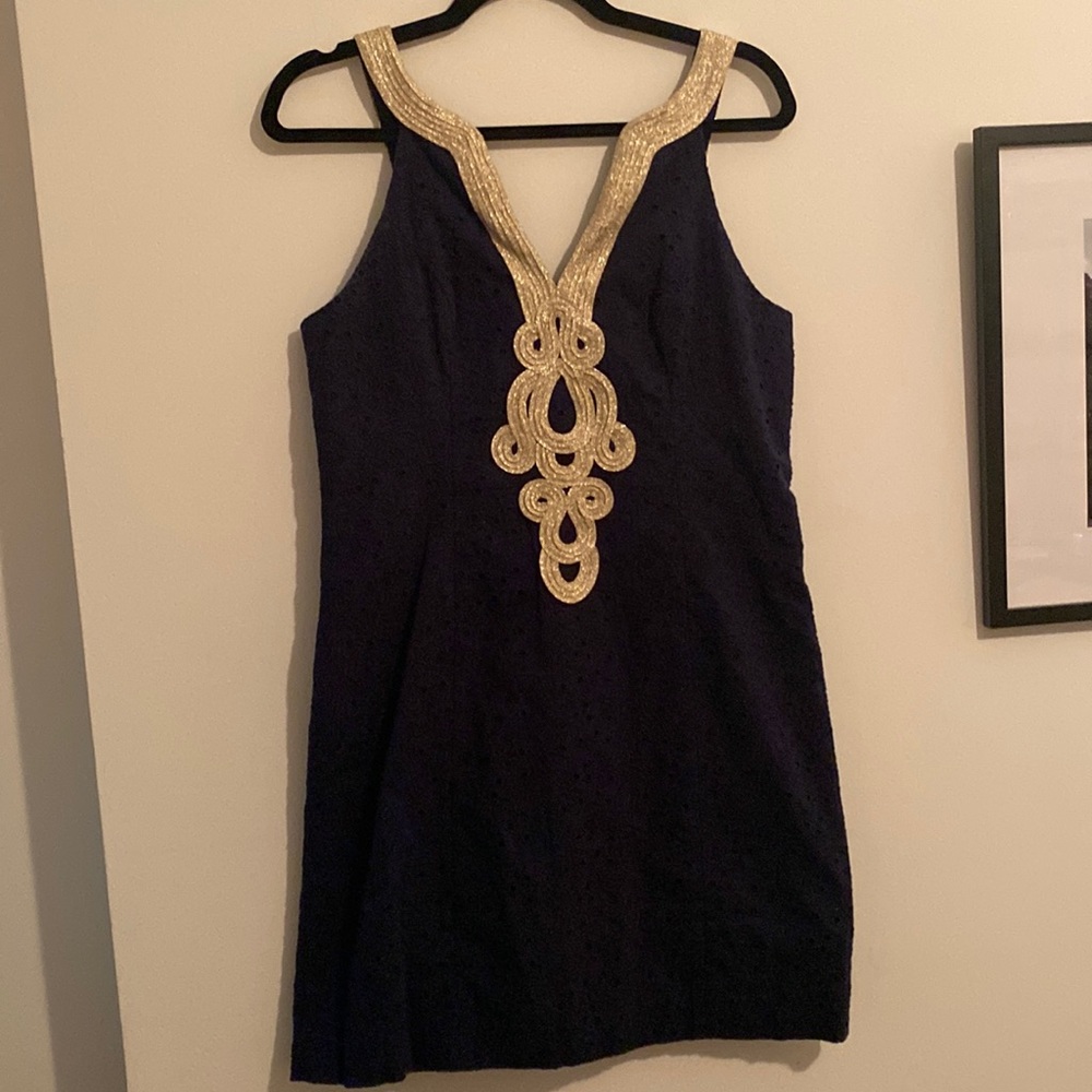 Lilly Pulitzer navy shift dress